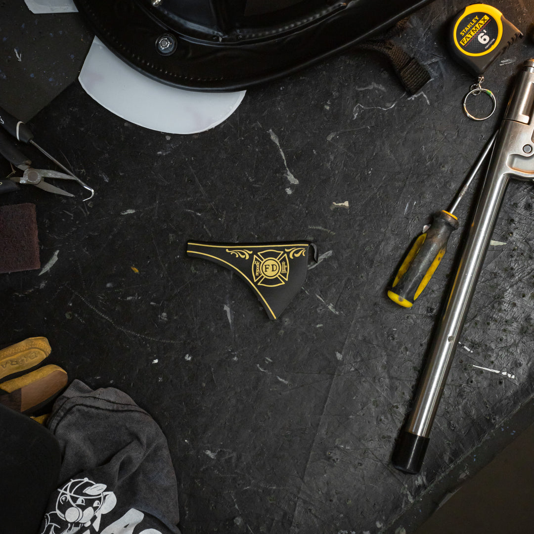 Blacked Out Brass Front Holder – RagTop Fire