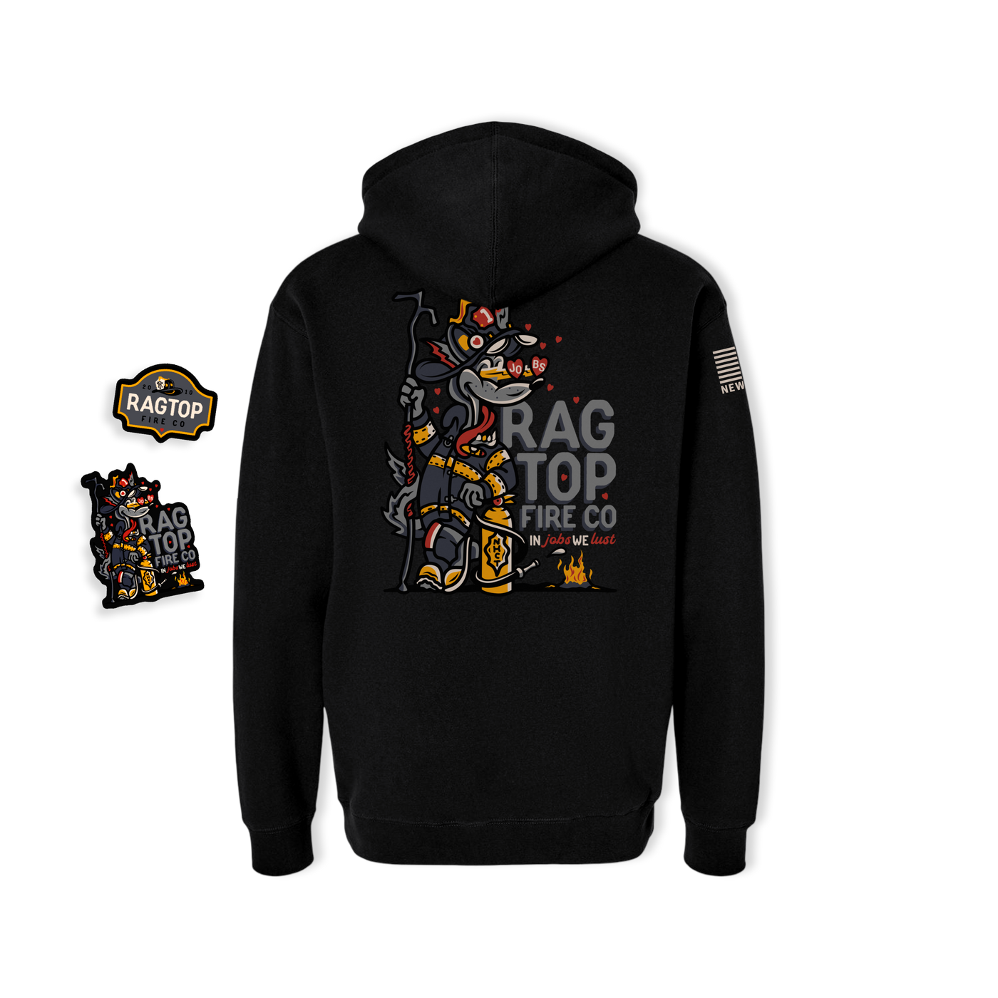 Sudadera con capucha Club + pegatinas