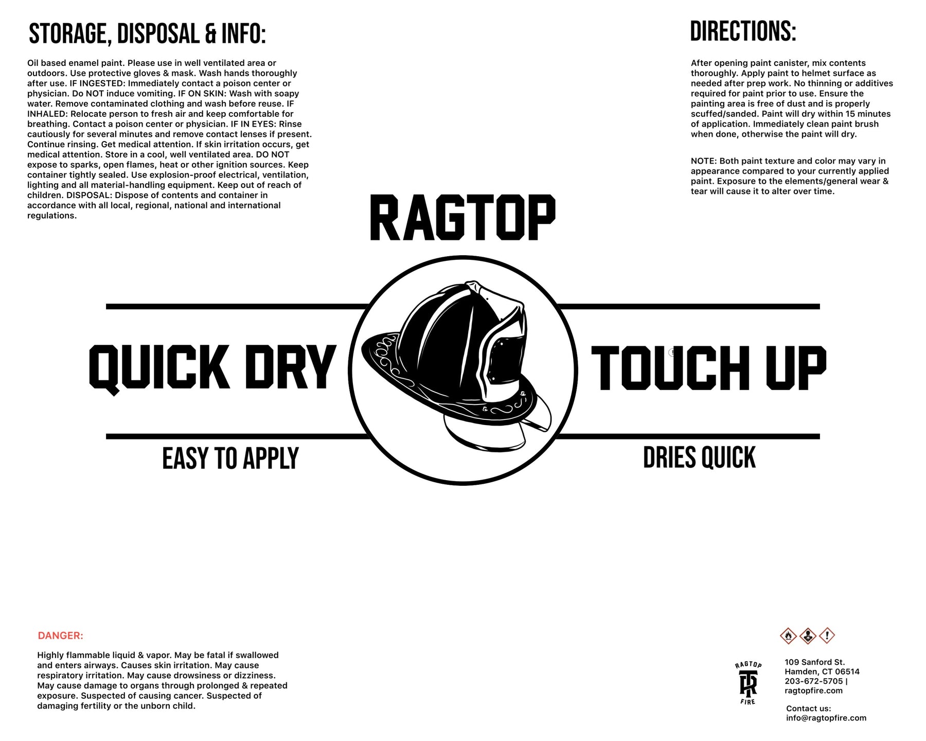 RagTop | Fire Helmet Touch-Up Kit – RagTop Fire