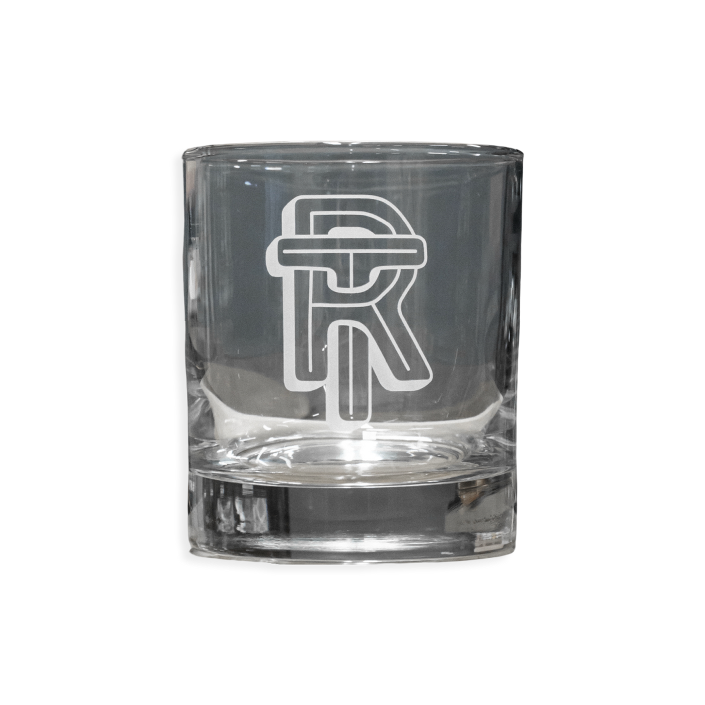 Vintage Letterstack Whiskey Glass