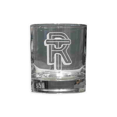 Vintage Letterstack Whiskey Glass