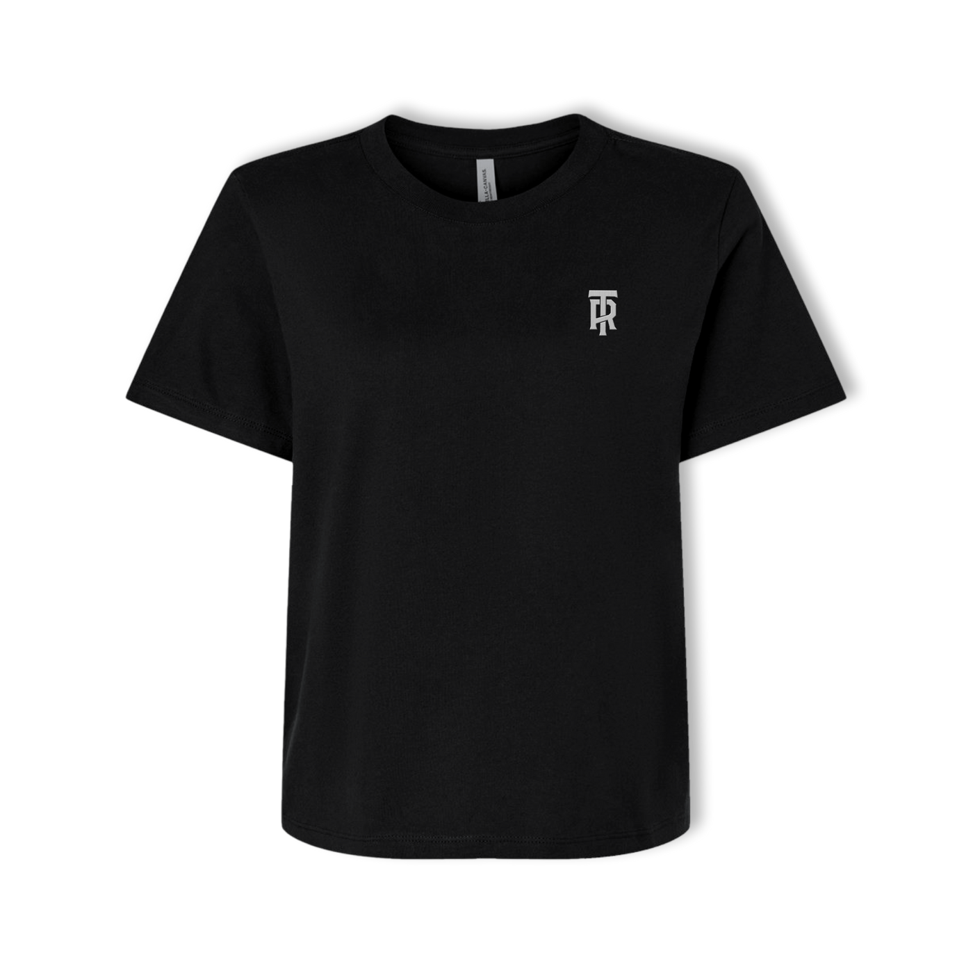 Womens Embroidered Letterstack Tee