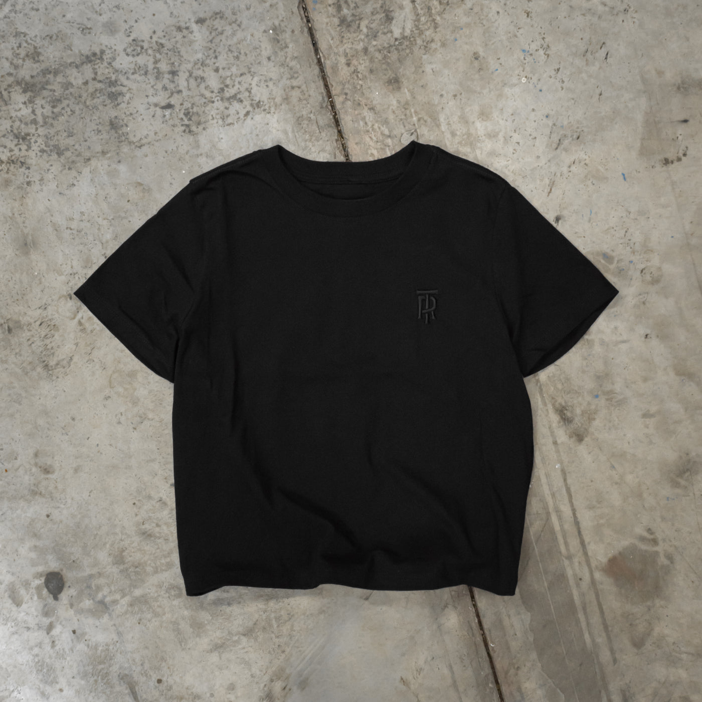 Womens Embroidered Letterstack Tee