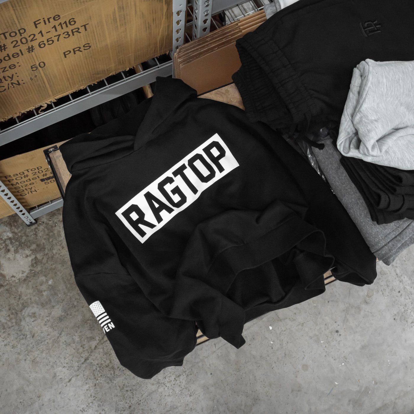 Womens Inverted Cropped Hoodie