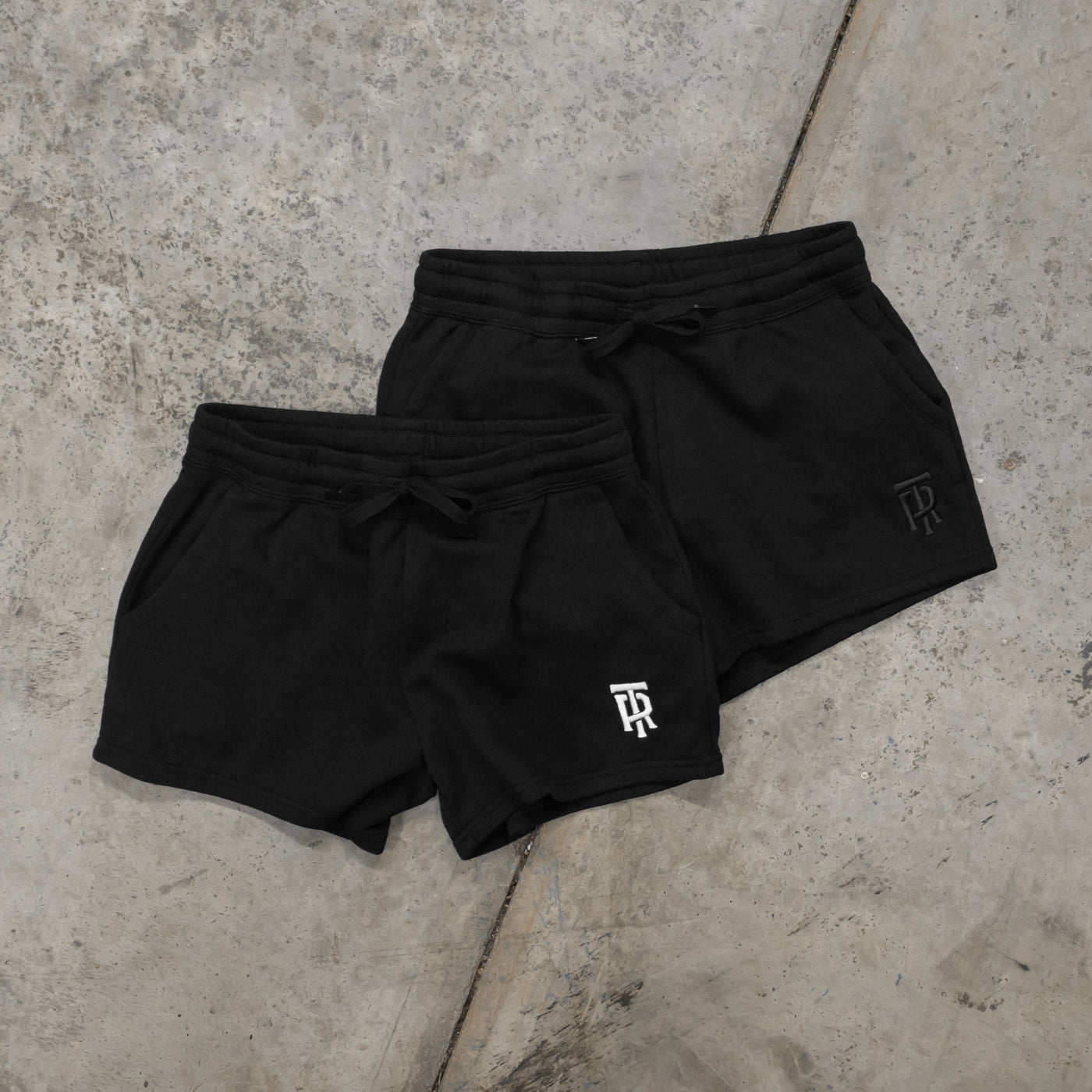 Womens Embroidered Letterstack Shorts