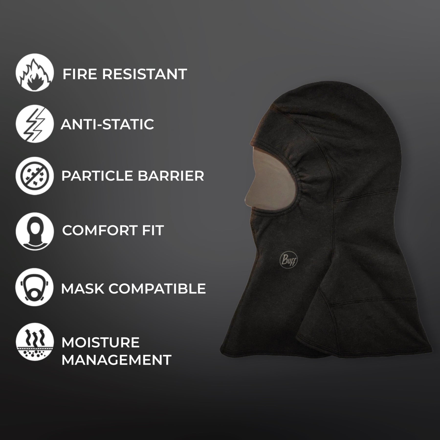 Buff Mask Fire BUFF® Safety Particulate Fire Hood – RagTop Fire